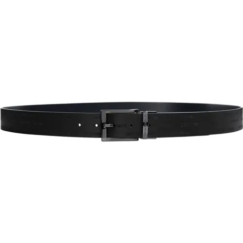 Plain Reversible Belt with Buckle Closure , male, Sizes: ONE SIZE - Emporio Armani - Modalova