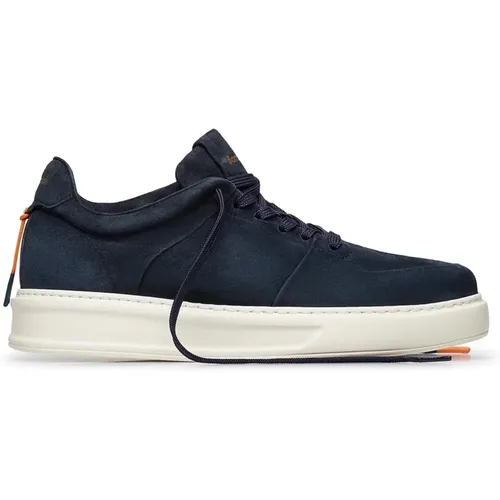 Blaue Sneakers Jimbo Wasserabweisendes Nubuk , Herren, Größe: 42 EU - Barracuda - Modalova