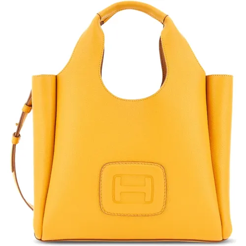 Feminine H-Bag Kollektion in Gelb , Damen, Größe: ONE Size - Hogan - Modalova