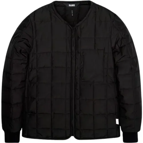 Lightweight Jacket - Round Collar - Invisible Pockets , male, Sizes: L, M, XL - Rains - Modalova