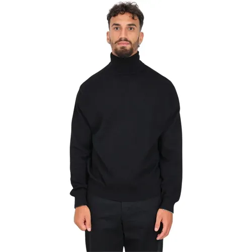 Schwarzer Rollkragenpullover , Herren, Größe: S - Armani Exchange - Modalova