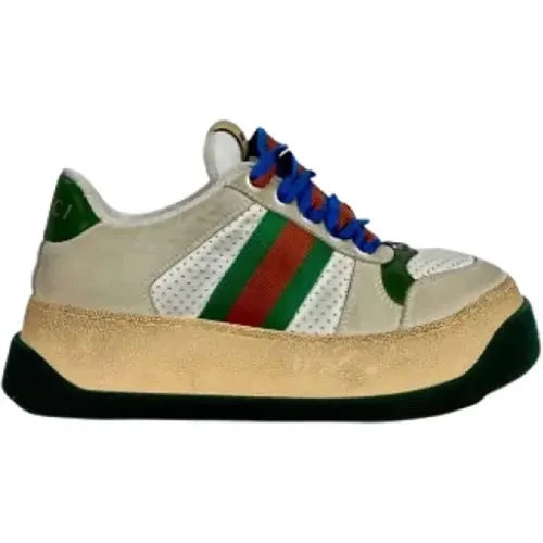 Pre-owned Leather sneakers , female, Sizes: 4 1/2 UK - Gucci Vintage - Modalova