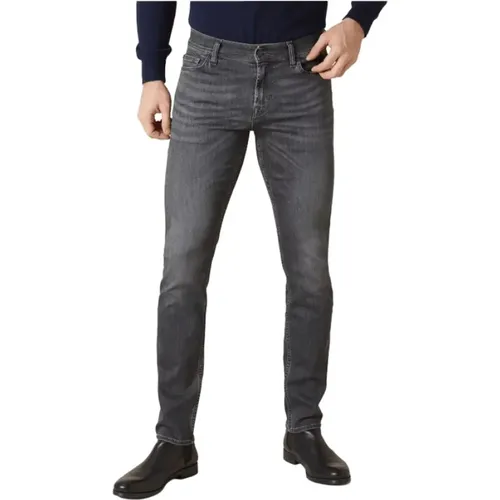 Grey Ronnie Luxe Performance Jeans , male, Sizes: W34 - 7 For All Mankind - Modalova