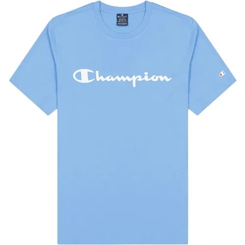 Blaues Legacy Logo Tee , Herren, Größe: S - Champion - Modalova