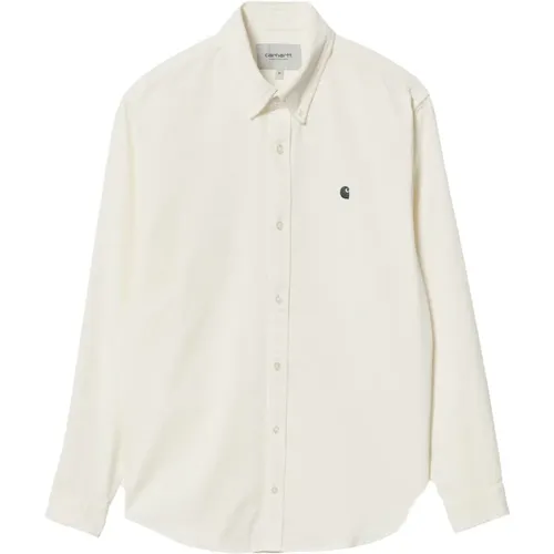 Weißes Baumwoll-Velvet Hemd , Herren, Größe: XL - Carhartt WIP - Modalova