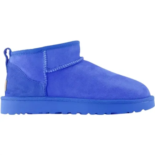 Blaue Winter Stiefeletten - Leder , Damen, Größe: 39 EU - Ugg - Modalova