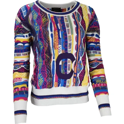 Colorful Women`s Sweater with Accentuating Effect Cara , female, Sizes: 2XL, XL - carlo colucci - Modalova