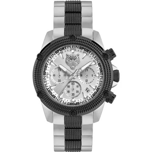 Hurricane Chrono Stainless Steel Watch , male, Sizes: ONE SIZE - Plein Sport - Modalova