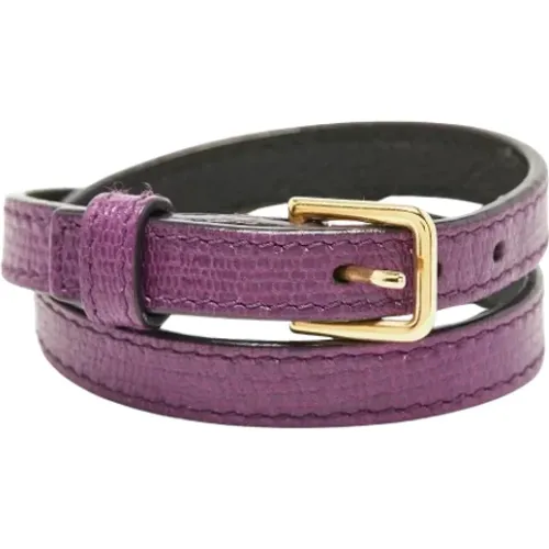 Pre-owned Leather bracelets , female, Sizes: ONE SIZE - Yves Saint Laurent Vintage - Modalova