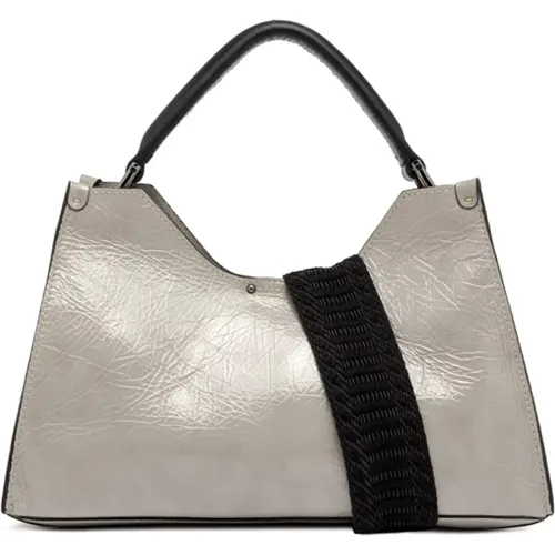 Patent Leather Trapeze Bag with Removable Clutch , female, Sizes: ONE SIZE - Gianni Chiarini - Modalova