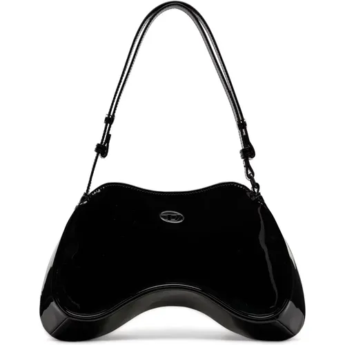 Play Shoulder - Glänzende Schultertasche , Damen, Größe: ONE Size - Diesel - Modalova