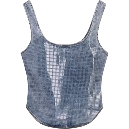 Sequin Sleeveless Top , female, Sizes: XS, S - Diesel - Modalova