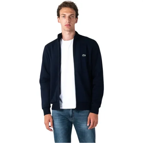 Herren Zip Tracktop in Navy , Herren, Größe: M - Lacoste - Modalova