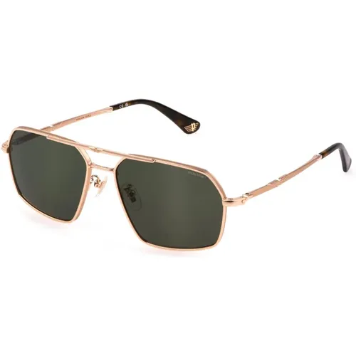 Classic Origins Sunglasses Gold Frame Grey Lenses , male, Sizes: 58 MM - Police - Modalova