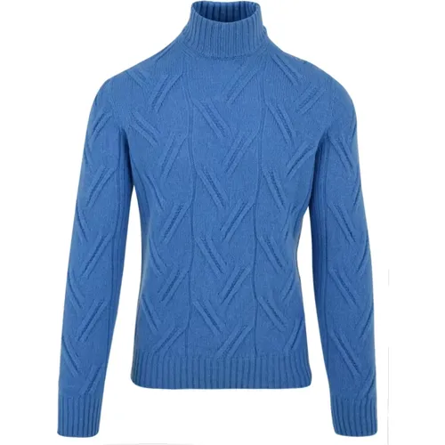 Hellblaue Sweaters für Herren , Herren, Größe: 2XL - Drumohr - Modalova