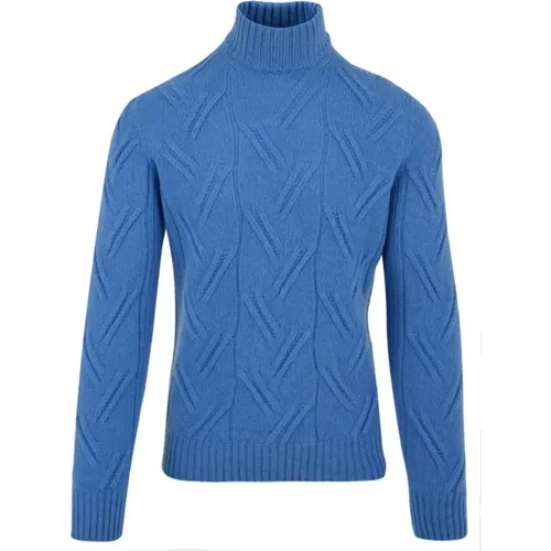 Hellblaue Sweaters für Herren , Herren, Größe: XL - Drumohr - Modalova