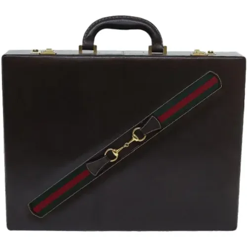 Pre-owned Leather briefcases , female, Sizes: ONE SIZE - Gucci Vintage - Modalova