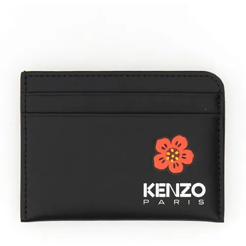 Floral Card Holder with Logo Print , male, Sizes: ONE SIZE - Kenzo - Modalova