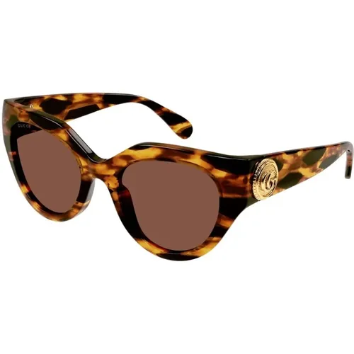 Cat-Eye Sonnenbrille mit Knopfdetail - Gucci - Modalova