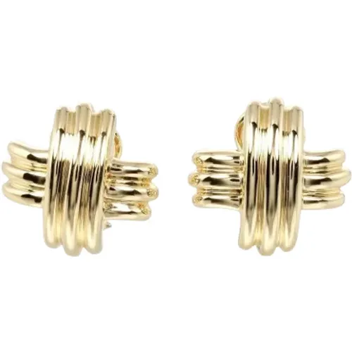 Pre-owned Gold earrings , female, Sizes: ONE SIZE - Tiffany & Co. Pre-owned - Modalova