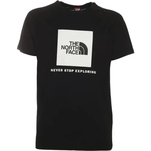 Redbox Tee Schwarzes Baumwoll-T-Shirt , Herren, Größe: L - The North Face - Modalova