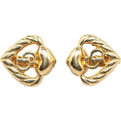 Pre-owned Metal earrings , female, Sizes: ONE SIZE - Dior Vintage - Modalova