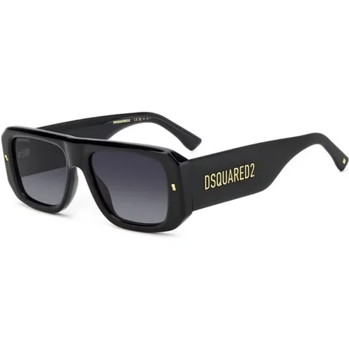 Schwarze Dunkelgraue Sonnenbrille , Herren, Größe: 54 MM - Dsquared2 - Modalova