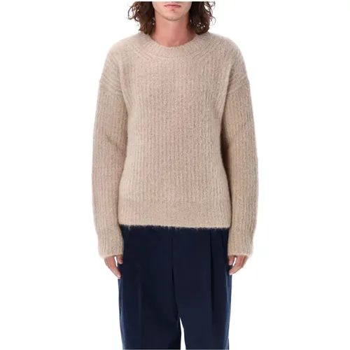 Chunky Hair Mohair Sweater , Herren, Größe: L - Ami Paris - Modalova