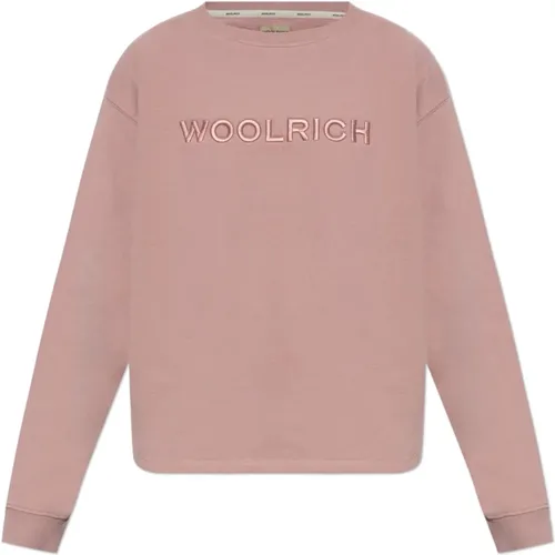 Sweatshirt mit Logo , Damen, Größe: XS - Woolrich - Modalova