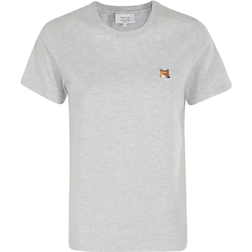 Fox Head Patch T-Shirt , Damen, Größe: M - Maison Kitsuné - Modalova