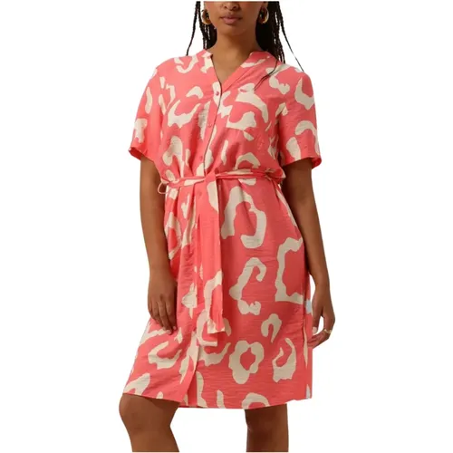 Pfirsich Hemdkleid,Sandfarbenes Hemdkleid für Sommertage,Grünes Hemdkleid für jeden Anlass - Object - Modalova