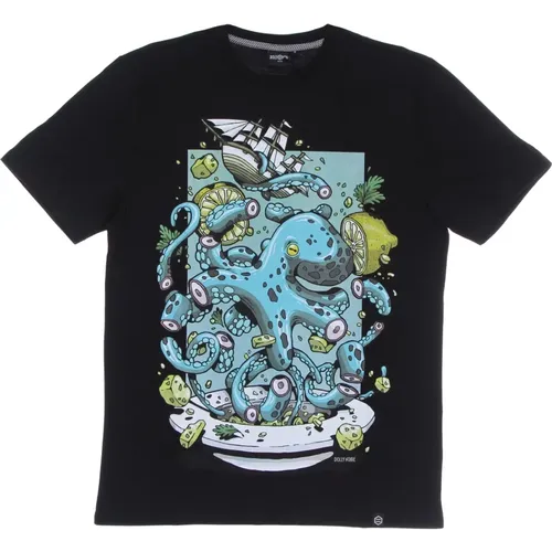 Octopus Salat Herren T-Shirt Schwarz - Dolly Noire - Modalova