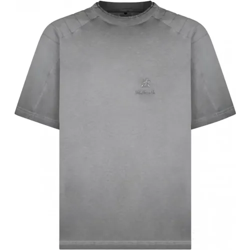 Dunkelgraues T-Shirt mit Logo-Stickerei - Premiata - Modalova