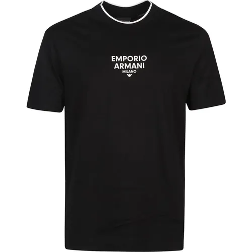 Klassisches Schwarzes T-Shirt 0067 , Herren, Größe: 2XL - Emporio Armani - Modalova