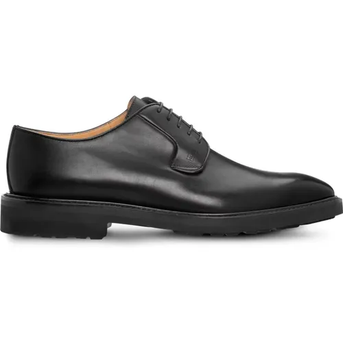 Schwarze Leder Derby Schuhe , Herren, Größe: 41 EU - Moreschi - Modalova