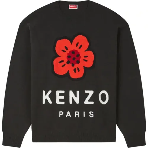 Blumen Bestickter Sweatshirt , Herren, Größe: S - Kenzo - Modalova