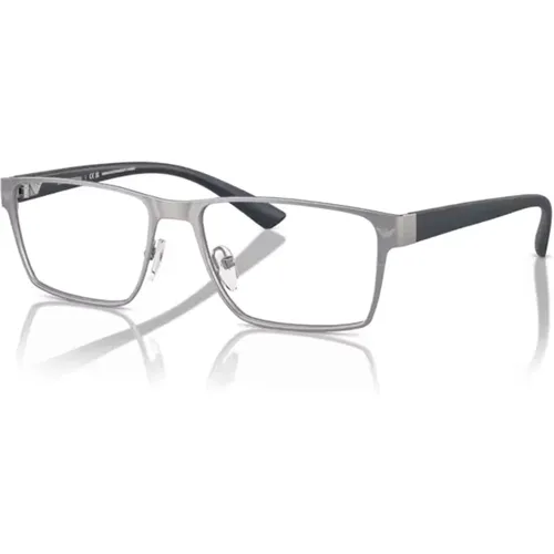 Matte Ruthenium Eyewear Frames,Grüne Optische Brille Stilvoll und vielseitig,Matte Eyewear Frames - Emporio Armani - Modalova