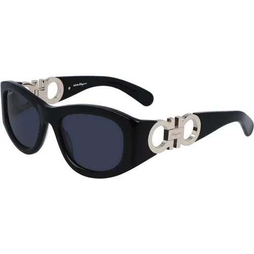 Glossy Sunglasses Sf1082S 001 , female, Sizes: 53 MM - Salvatore Ferragamo - Modalova