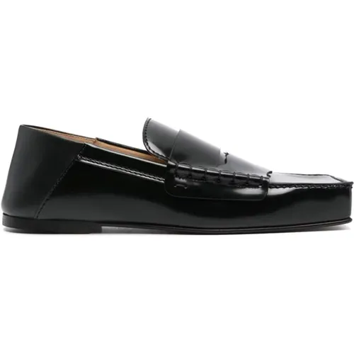 Leather Slip-On Square Toe Shoes , female, Sizes: 7 UK - Jacquemus - Modalova