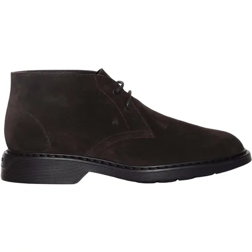 Men`s Shoes Ankle Boots Marrone Noos , male, Sizes: 10 UK, 11 UK, 8 1/2 UK, 6 UK, 8 UK, 7 1/2 UK, 12 UK, 5 1/2 UK, 7 UK, 9 1/2 UK, 9 UK - Hogan - Modalova