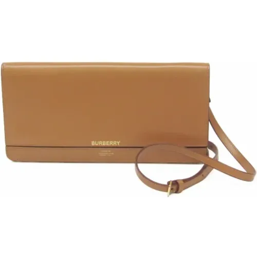 Gebrauchte Braune Leder Brieftasche , Damen, Größe: ONE Size - Burberry Vintage - Modalova
