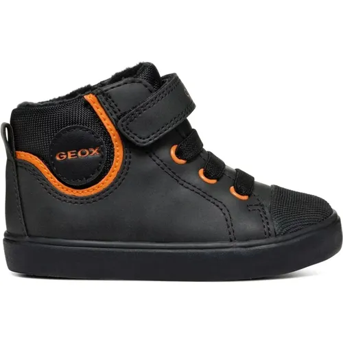 Jungen Schwarze Stiefel mit Orangen Akzenten - Geox - Modalova