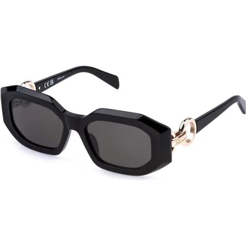 Stylish Sunglasses with Grey Lenses , female, Sizes: 54 MM - Blumarine - Modalova