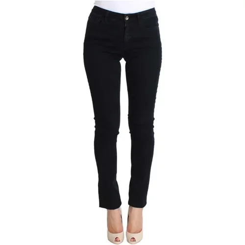 Black Cotton Stretch Slim Fit Jeans , Damen, Größe: W26 - Costume National - Modalova