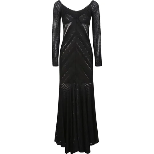 Flounced Dress with Transparency Effect , female, Sizes: L, S, M - Charo Ruiz Ibiza - Modalova