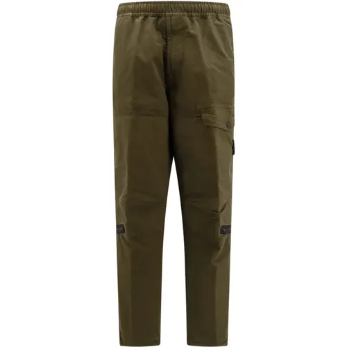 Cotton Trousers with Adjustable Waistband , male, Sizes: W31 - Stone Island - Modalova