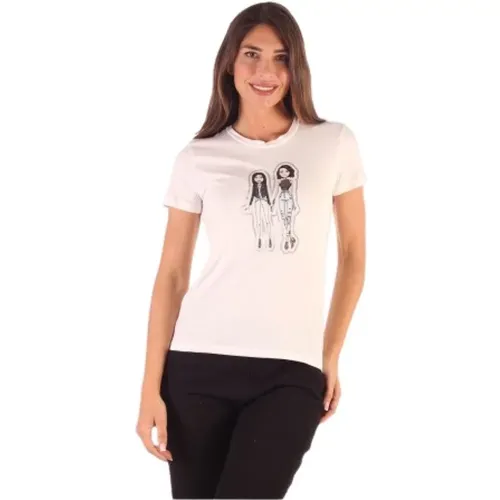 Damen Baumwoll T-Shirt , Damen, Größe: L - Kendall + Kylie - Modalova
