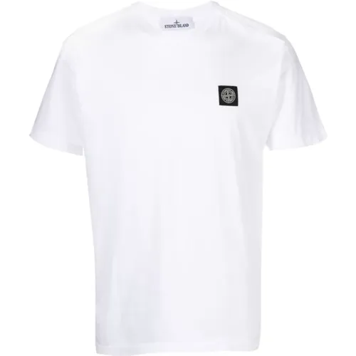 Weiße T-Shirts & Polos für Männer , Herren, Größe: 2XL - Stone Island - Modalova