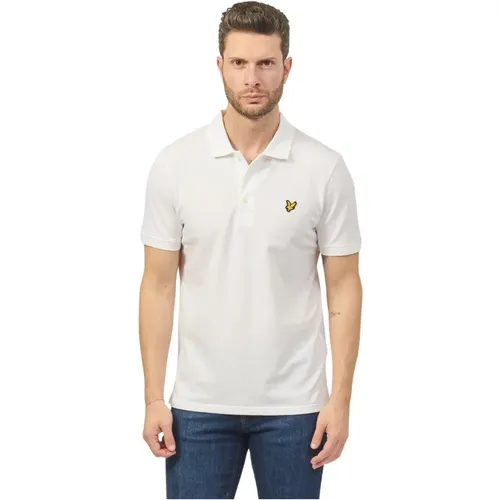 Weißes Polo-Shirt mit Besticktem Logo , Herren, Größe: 2XL - Lyle & Scott - Modalova