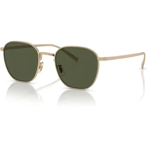 Gold Aviator Sunglasses , unisex, Sizes: 49 MM - Oliver Peoples - Modalova